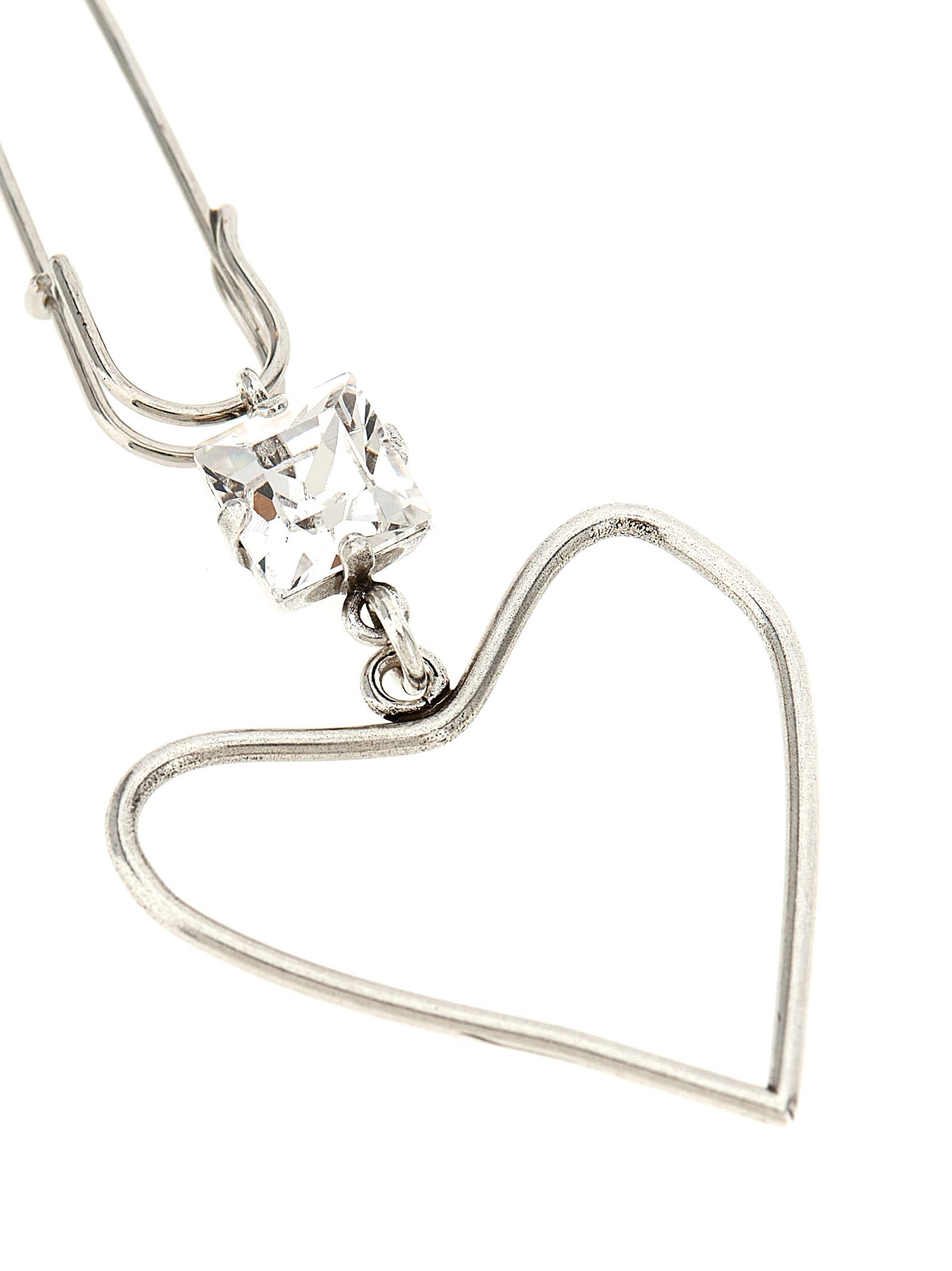 Isabel Marant Ear Cuff Pin And Heart Jewelry Silver In Metallic