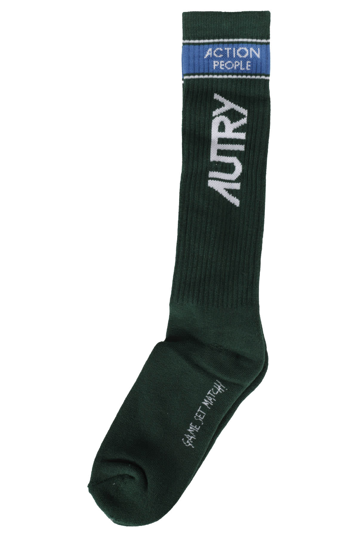 Shop Autry Socks Sporty Unisex In Gw Green White