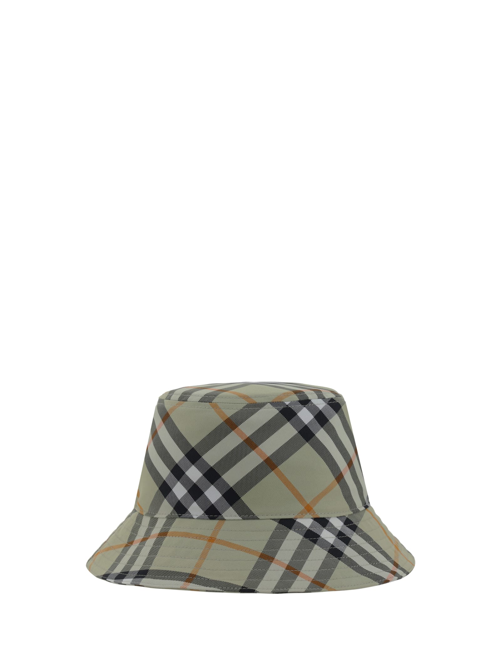 Shop Burberry Bucket Hat In Neutrals/white