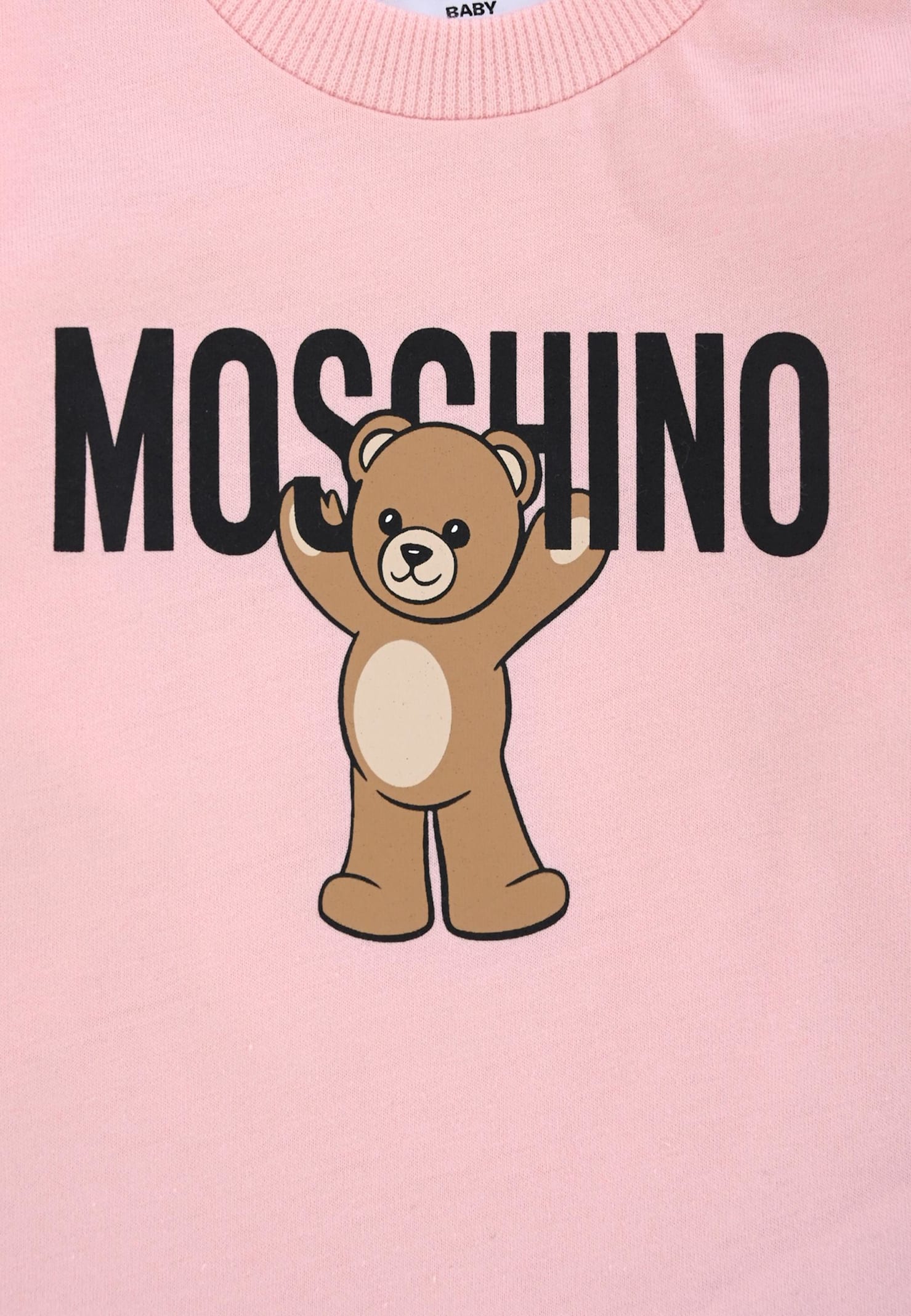 Moschino Pink T-shirt For Baby Girl With Teddy Bear In Pink