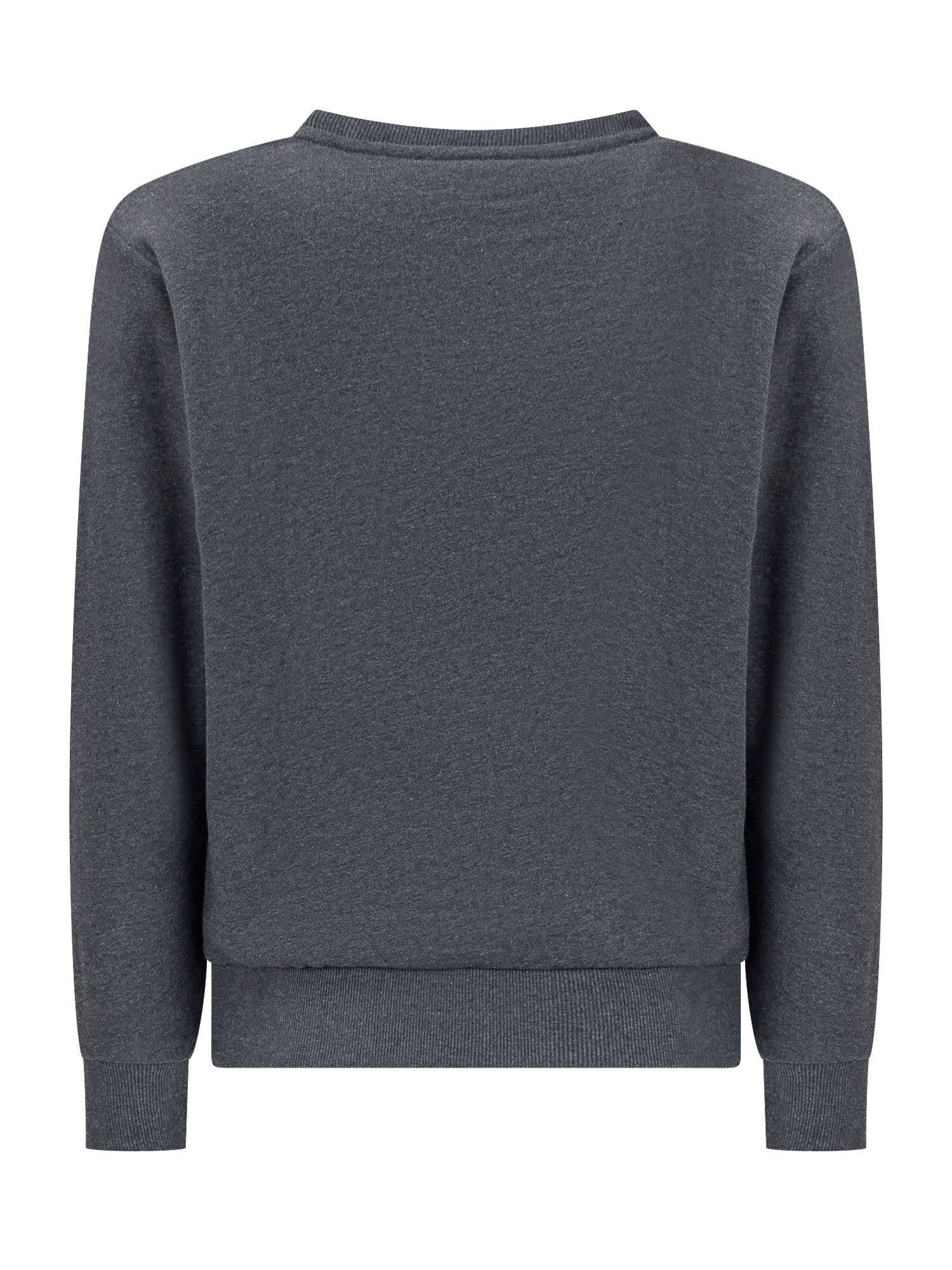 Shop Versace Sweatshirt With Logo In Grigio Bianco