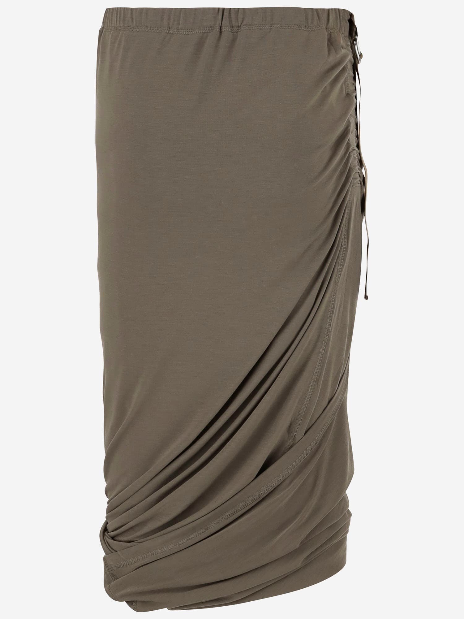 Helmut Lang Women's Wind Draped Jersey Convertible Skirt In X Olive
