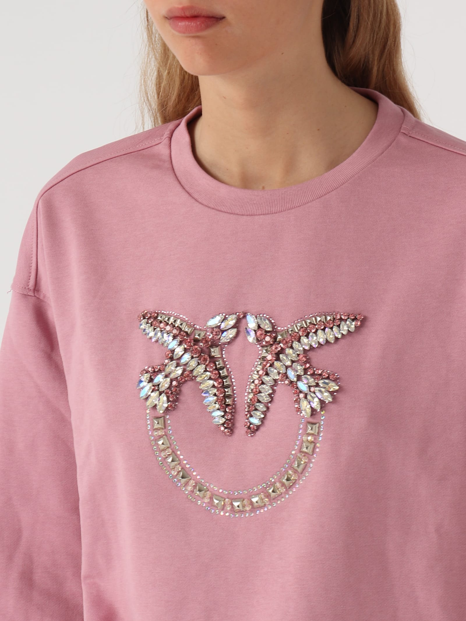 Shop Pinko Nelly Hoodie In Rosa