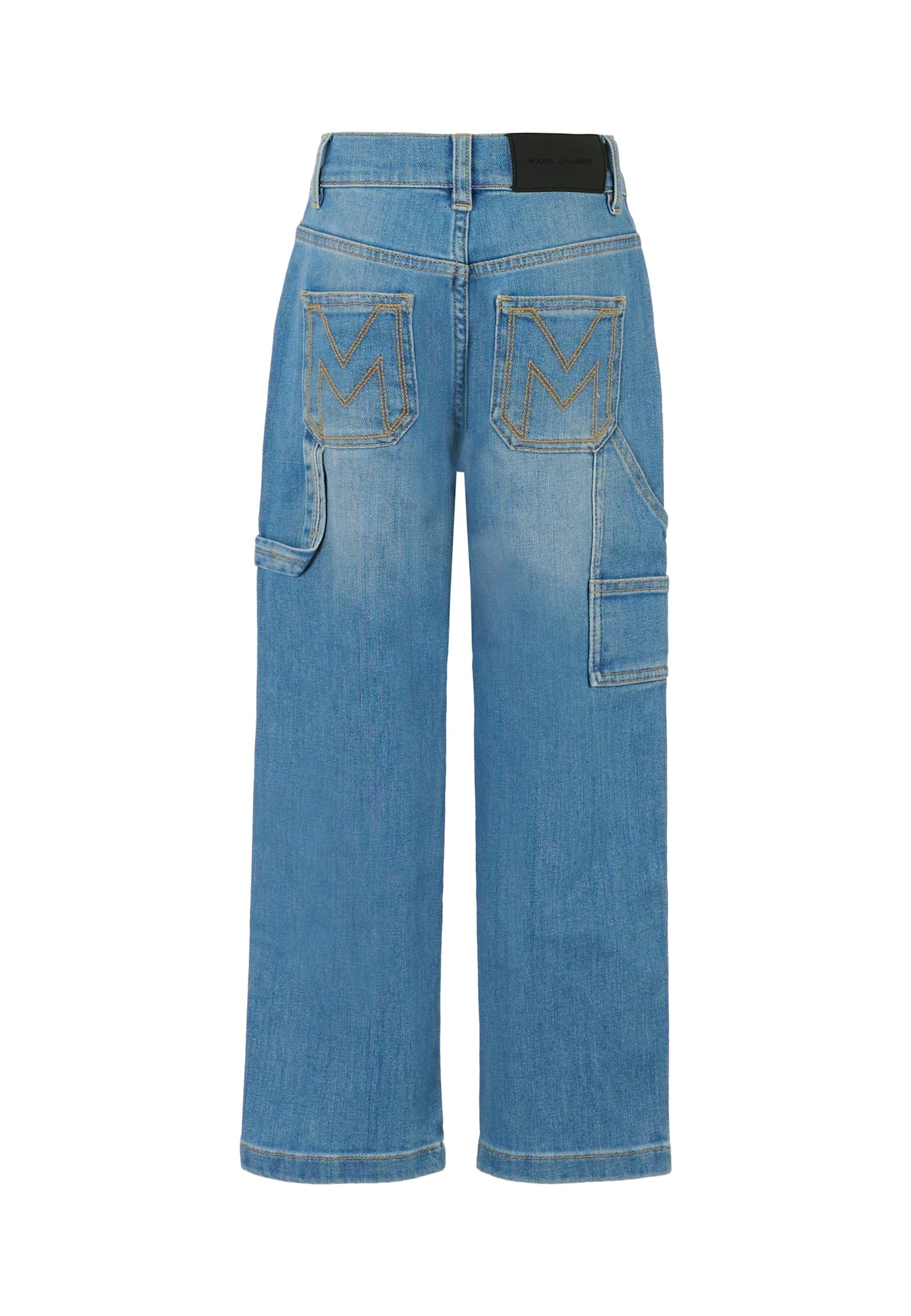 Marc Jacobs Denim Jeans For Kids With Logo In Blue