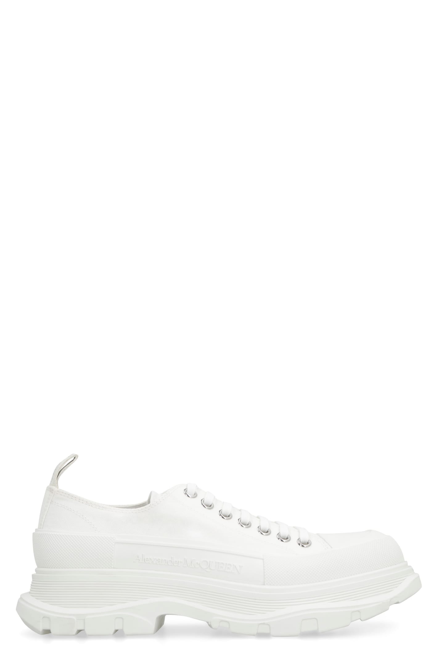 Shop Alexander Mcqueen Tread Slick Lace-up Shoes In White