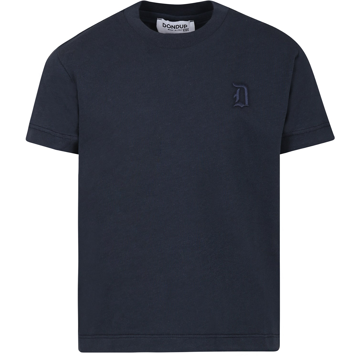 DONDUP BLUE T-SHIRT FOR BOY WITH LOGO