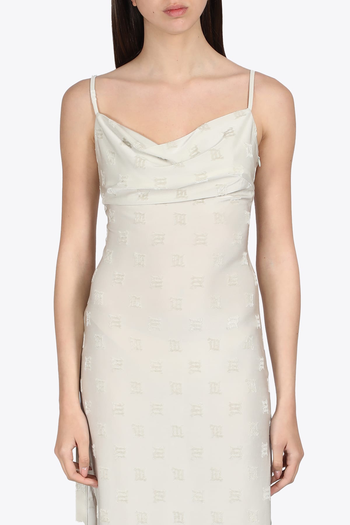 Photo of  MISBHV Velour Monogram Slip Dress- shop MISBHV Dresses online sales