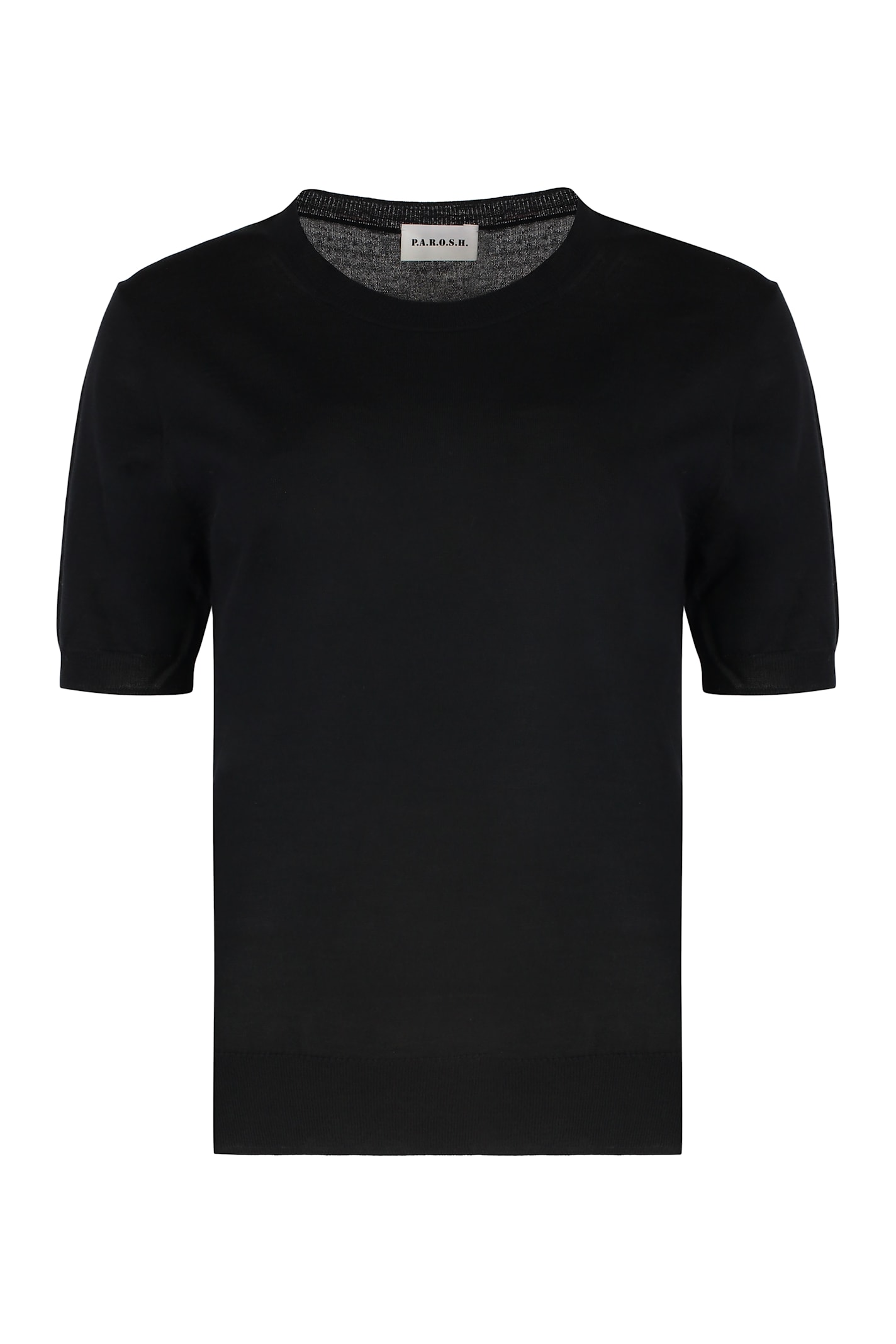 P.a.r.o.s.h . Linfa Wool-blend Crew-neck Sweater In Black