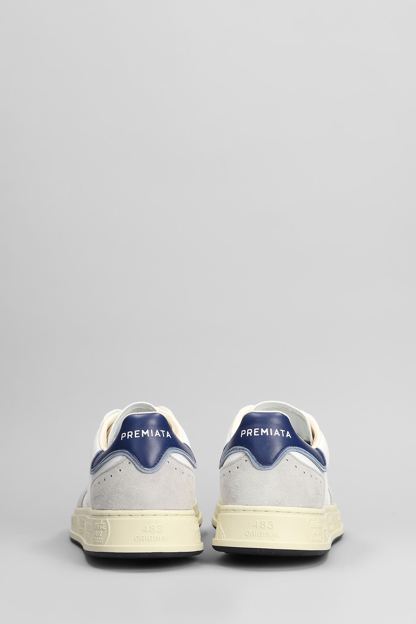 Premiata Quinn Sneakers In White Leather In White