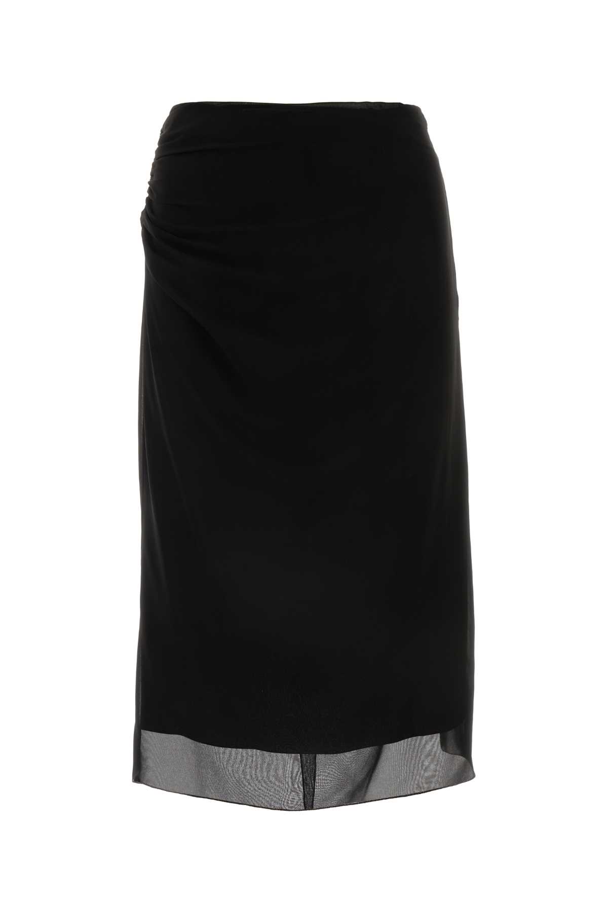 Black Georgette Skirt