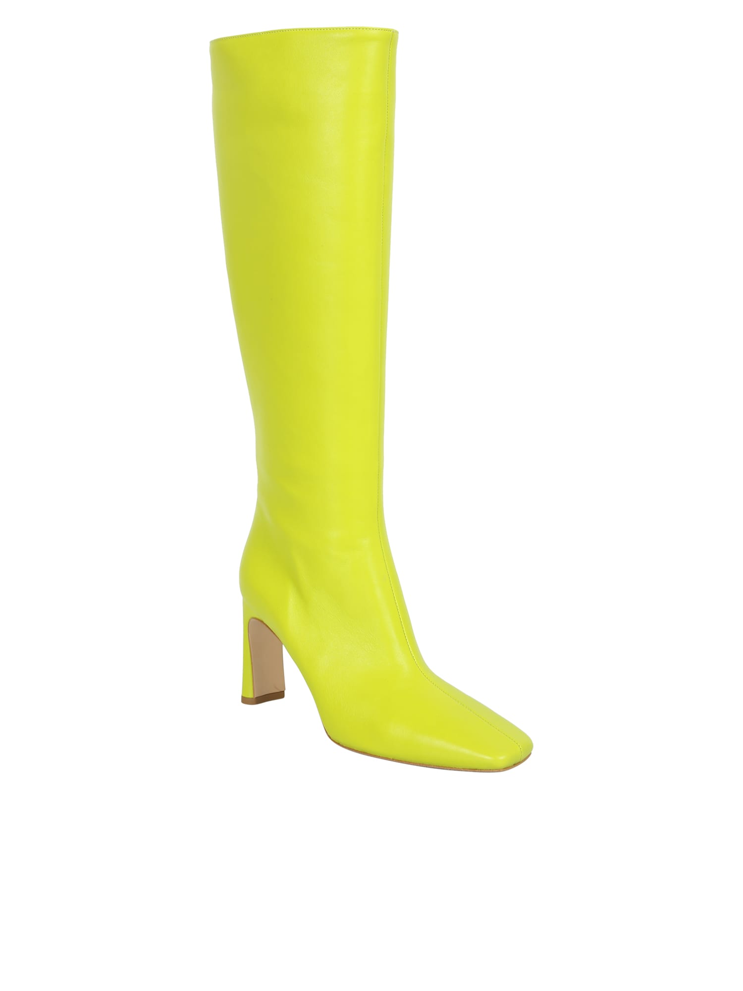 Shop Leonie Hanne High-heel Micro-glitter Boots In Green