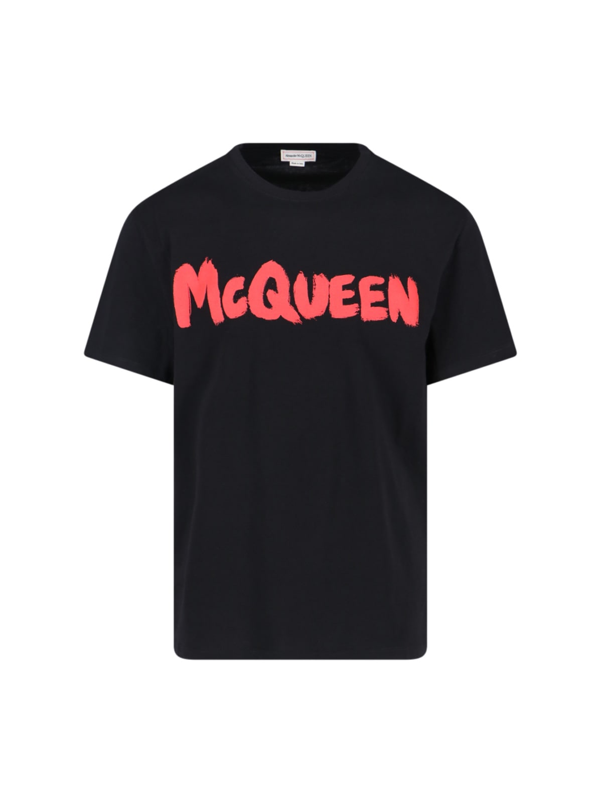 Shop Alexander Mcqueen Graffiti T-shirt In Black