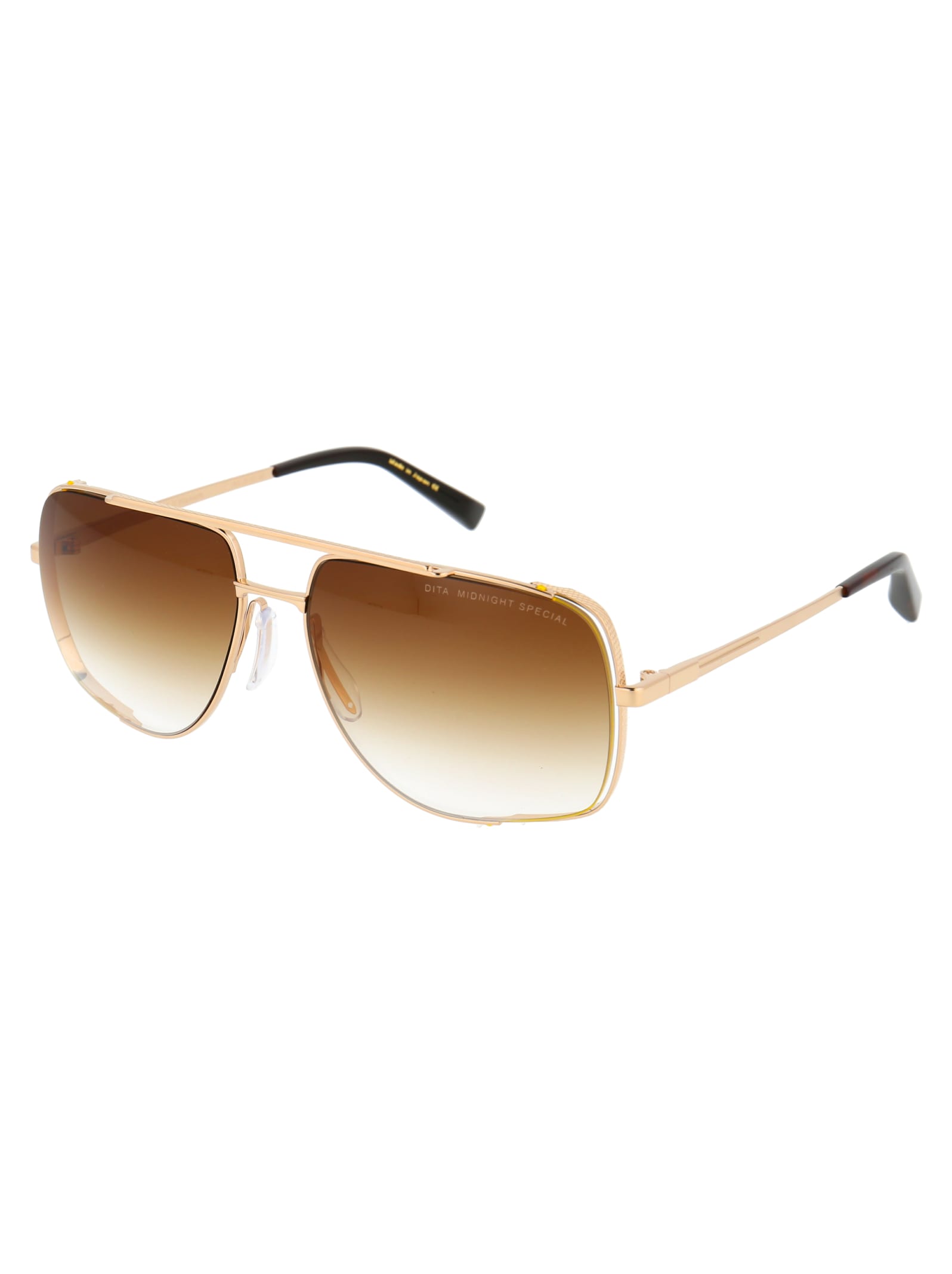 Shop Dita Midnight Special Sunglasses In 12k Gold