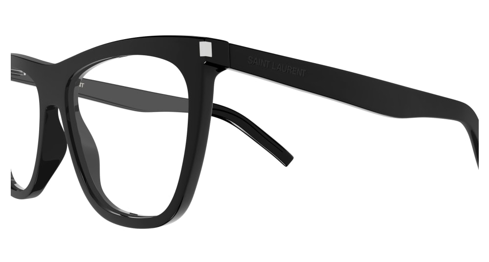 Shop Saint Laurent Sl 518 Eyewear In Black Black Transpare