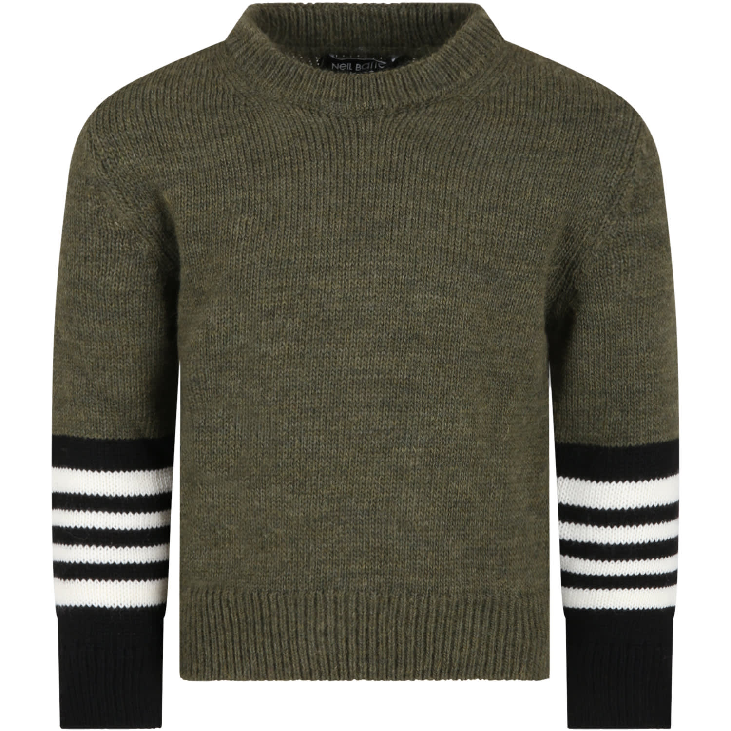Neil Barrett Green Sweater For Boy With Thunder