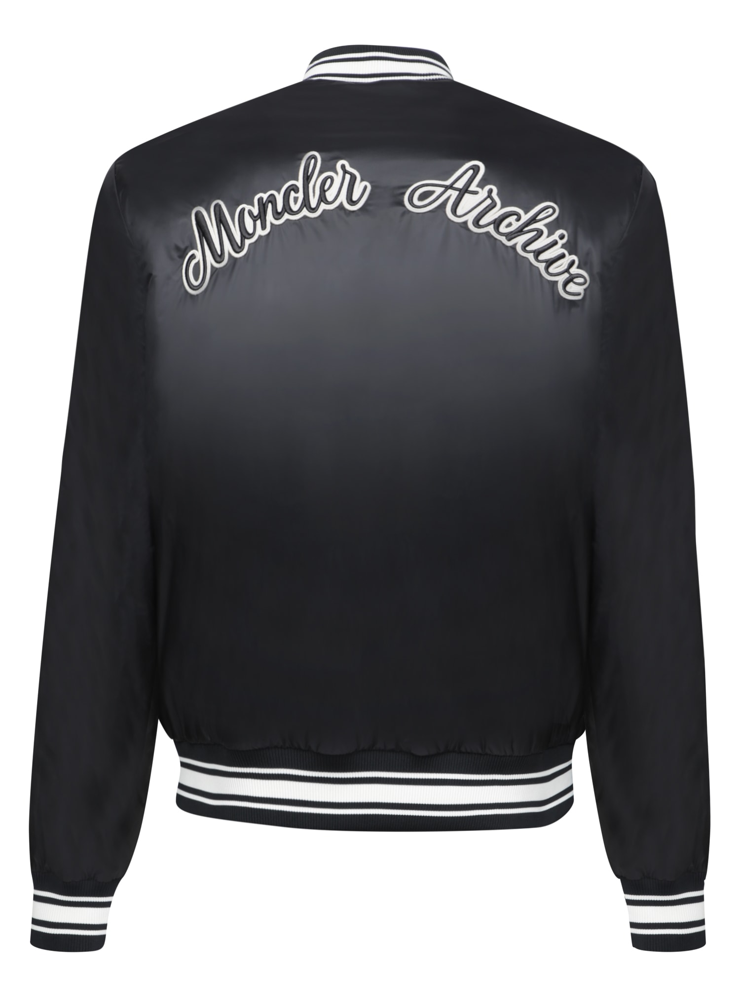 Shop Moncler Bouchet Black Bomber Jacket