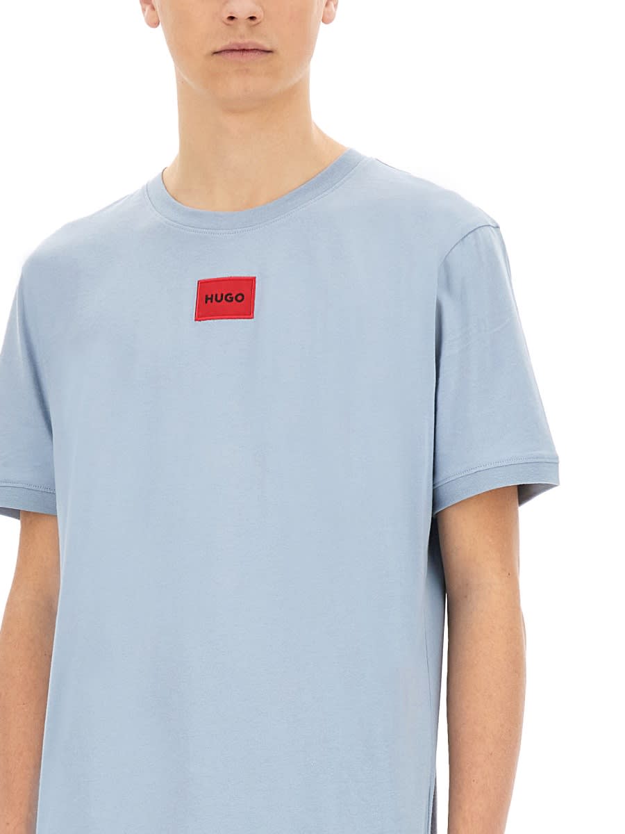Shop Hugo Boss T-shirt Diragolino 212 In Azure