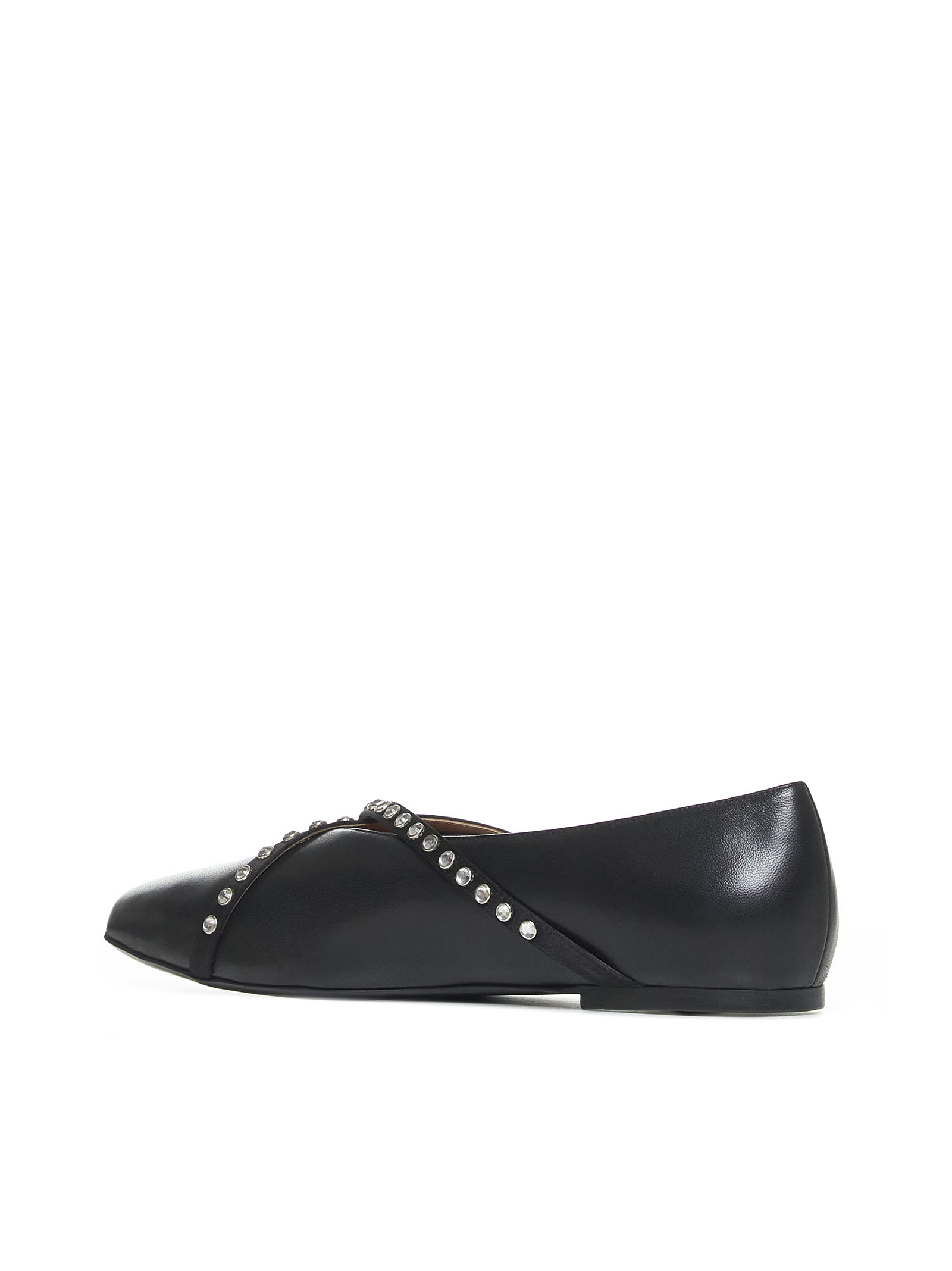 Shop D’accori Flat Shoes In Pure Black Nappa