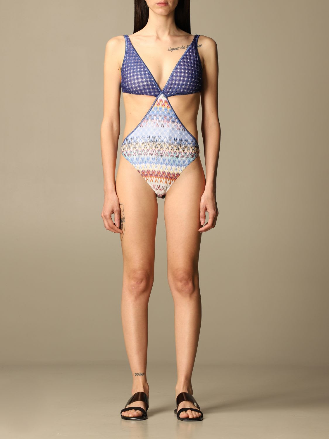 Missoni Mare Swimsuit Missoni Mare Patterned One-piece Swimsuit With Mask