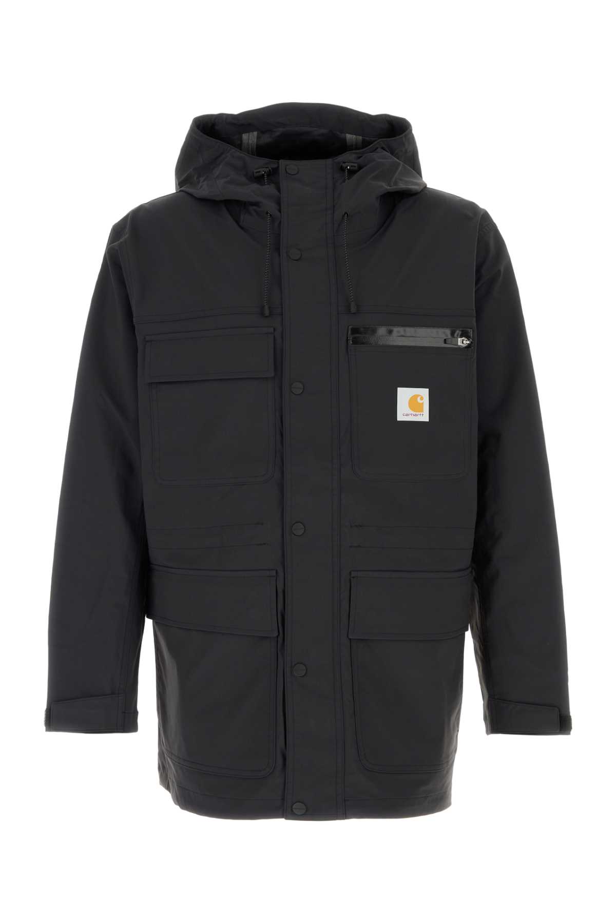 Black Stretch Nylon Bowden Jacket