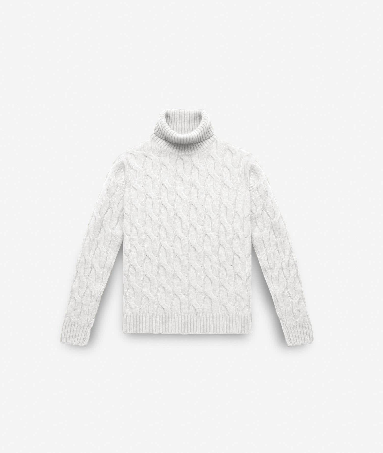 Shop Larusmiani Turtleneck Sweater Col Du Pillon Sweater In Ivory