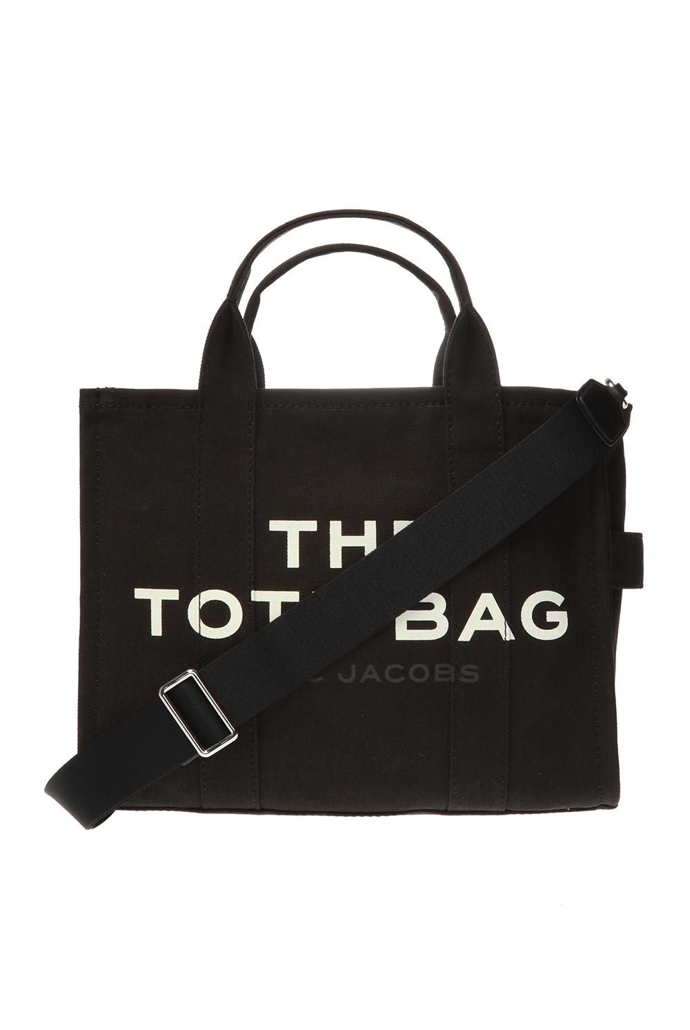 Marc Jacobs The Medium Logo Print Tote Bag In Black