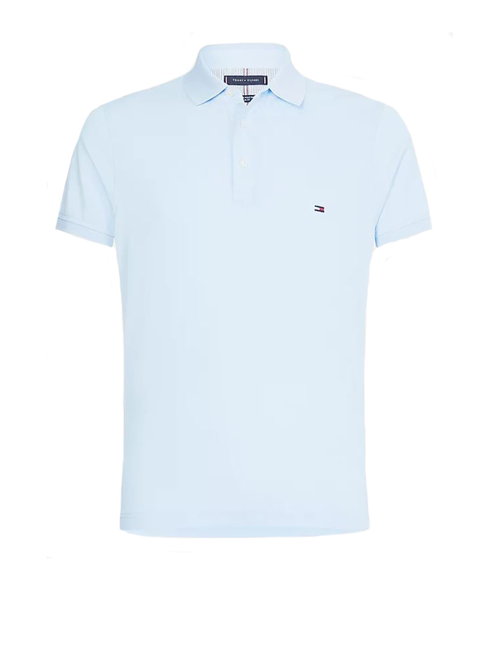 Tommy Hilfiger Polo Shirt In Light Blue Cotton