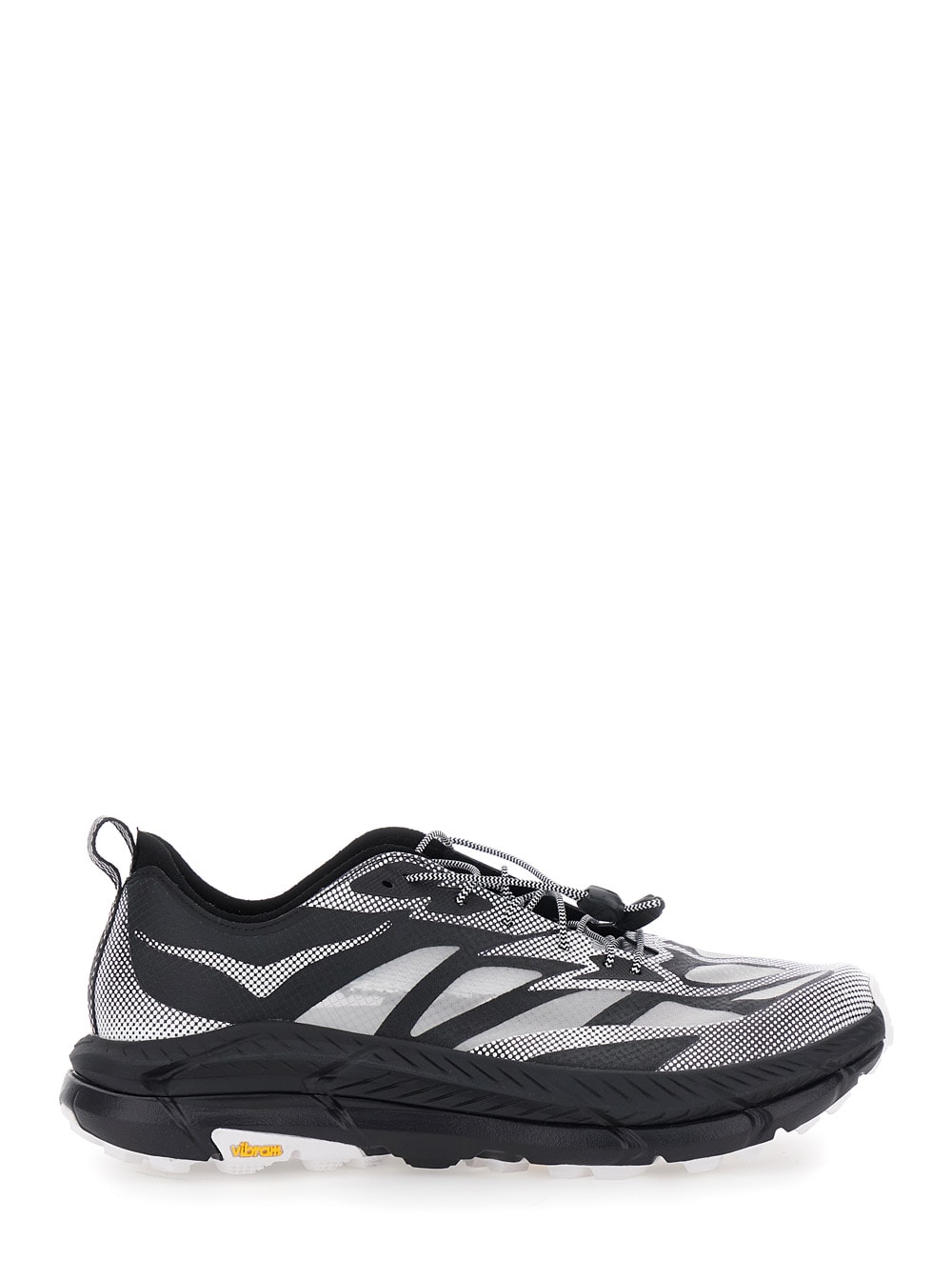 mafate Speed 4 Lite Black Low Top Sneakers With Mesh Panels In Tech Fabric Unisex