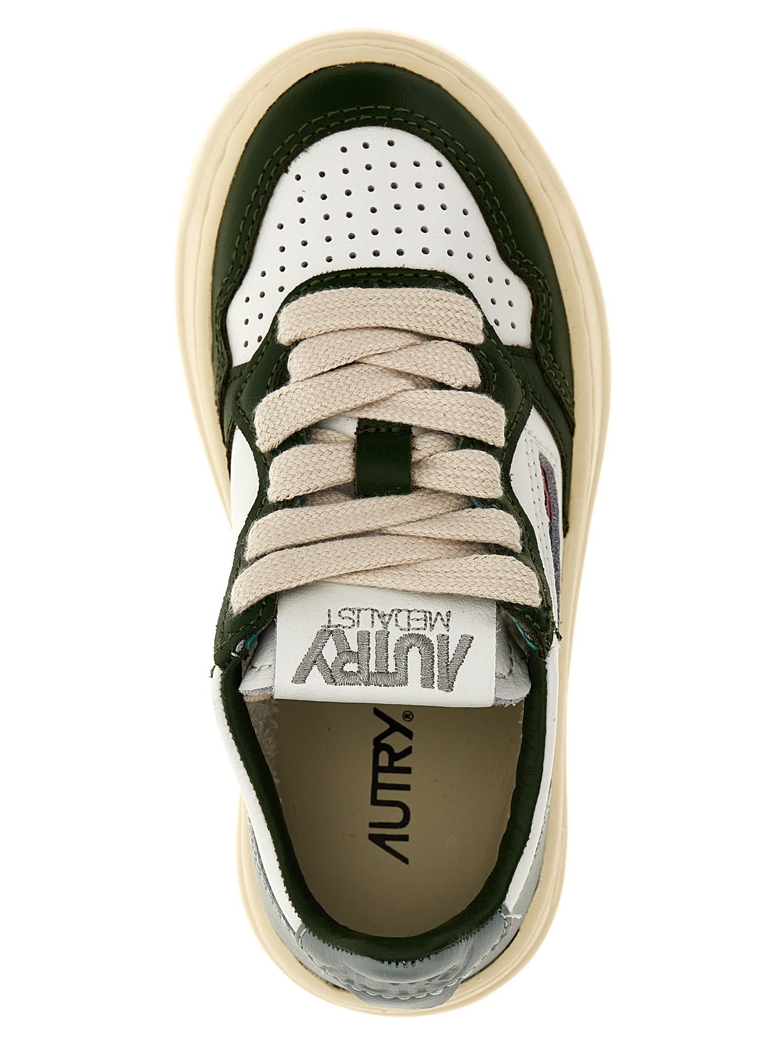 Shop Autry Leather Sneakers In Mil Grey