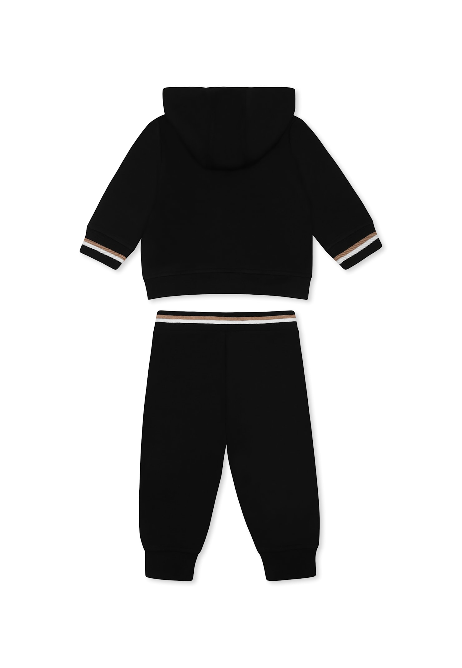 Hugo Boss Black Suit For Baby Boy With Logo In Black