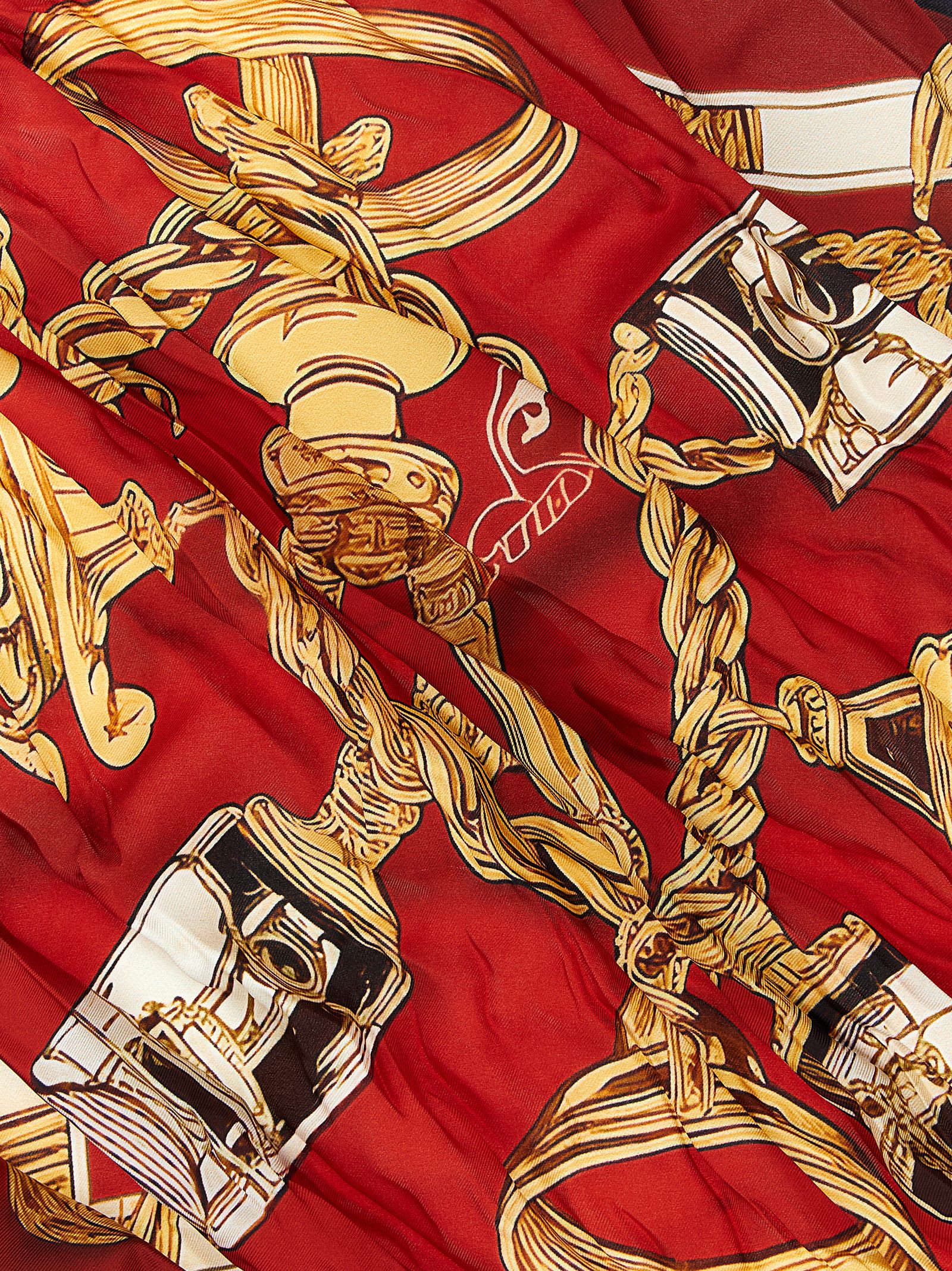 Balenciaga Twill Scarf With Bold Print Design In Multi