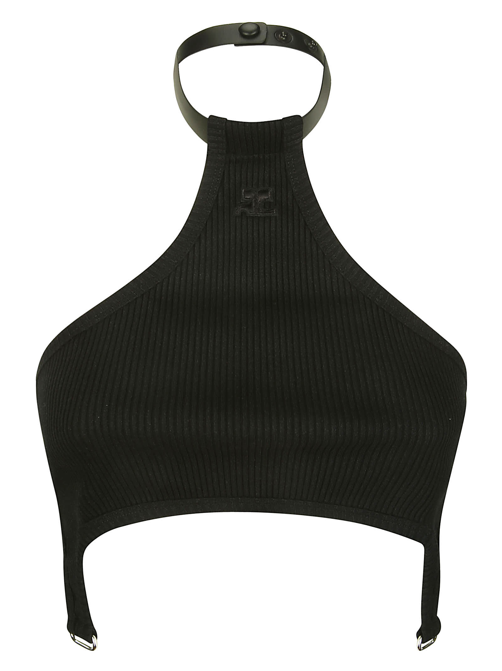 COURRÈGES braces CROP 90S RIB TOP