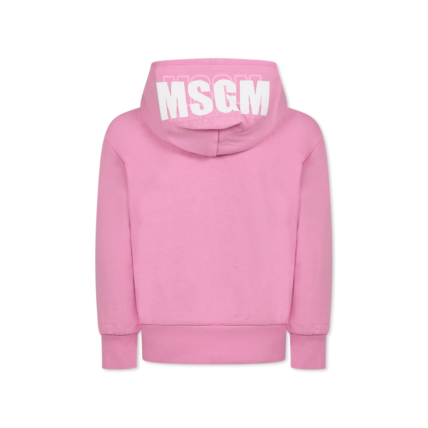 Shop Msgm Pink Sweatshirt For Girl With Logo