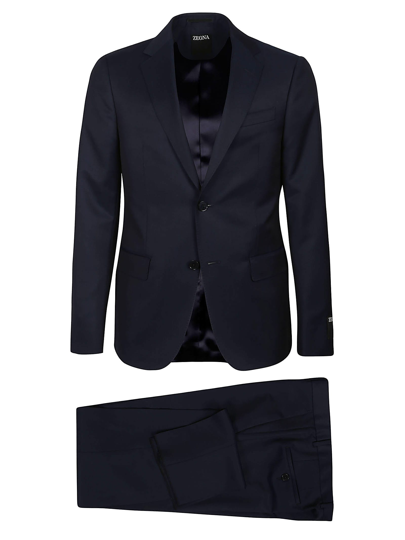 Shop Ermenegildo Zegna Luxx Tailoring Suit In Navy