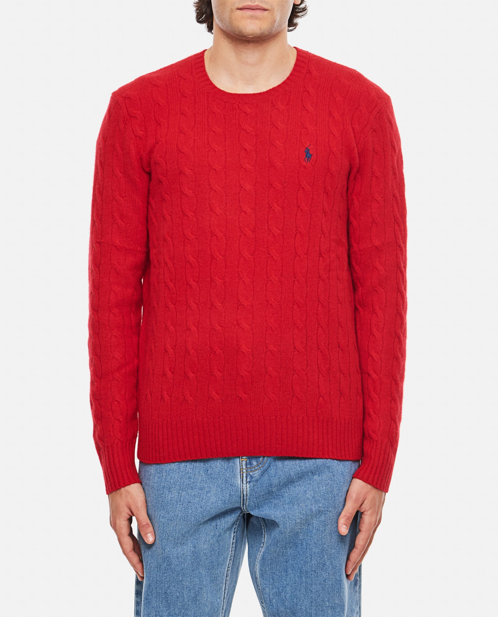 Polo Ralph Lauren Long Sleeve Crew Neck Pullover Clothing In Red