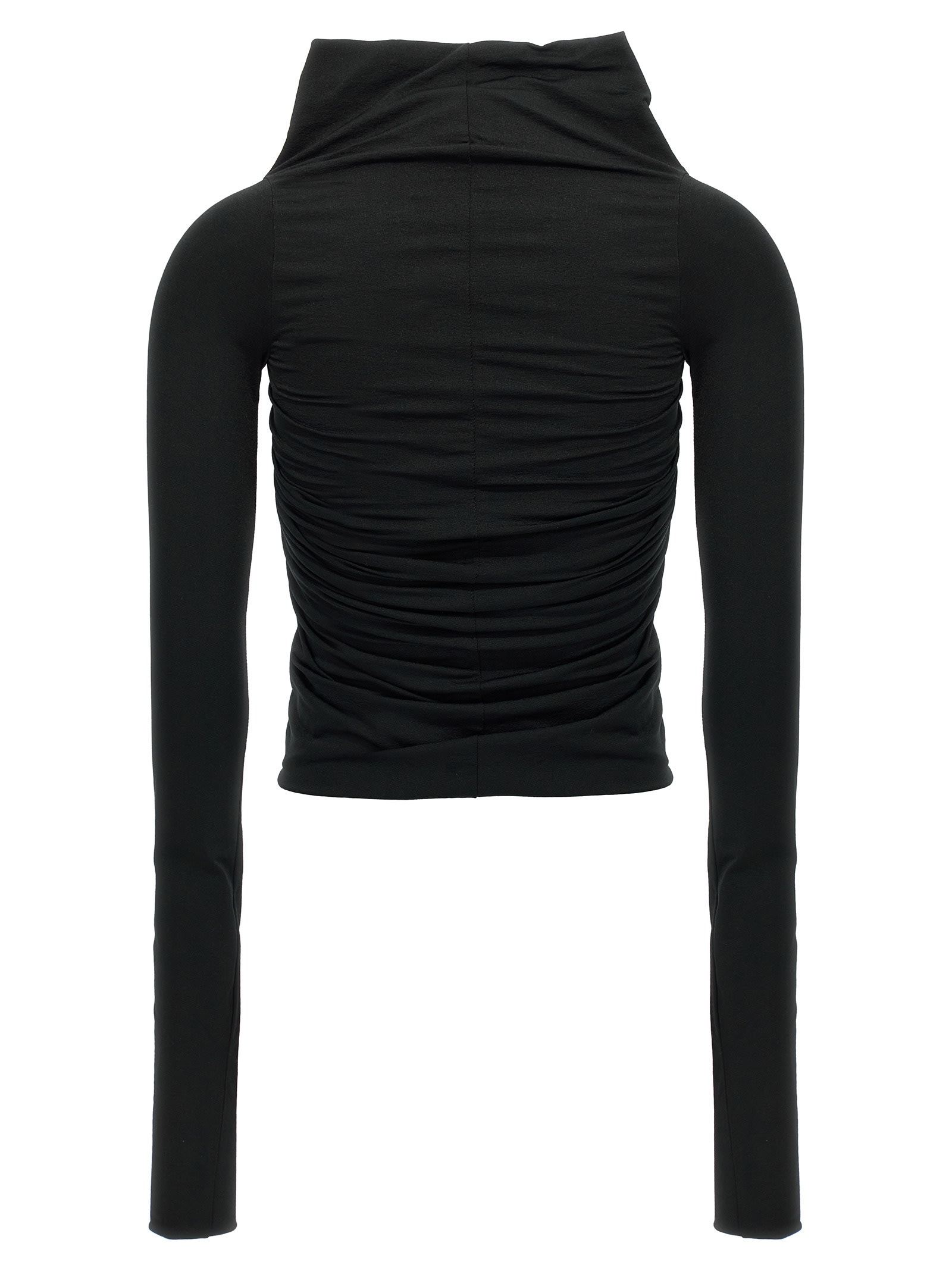 Shop Rick Owens Ls Prong Top In Black