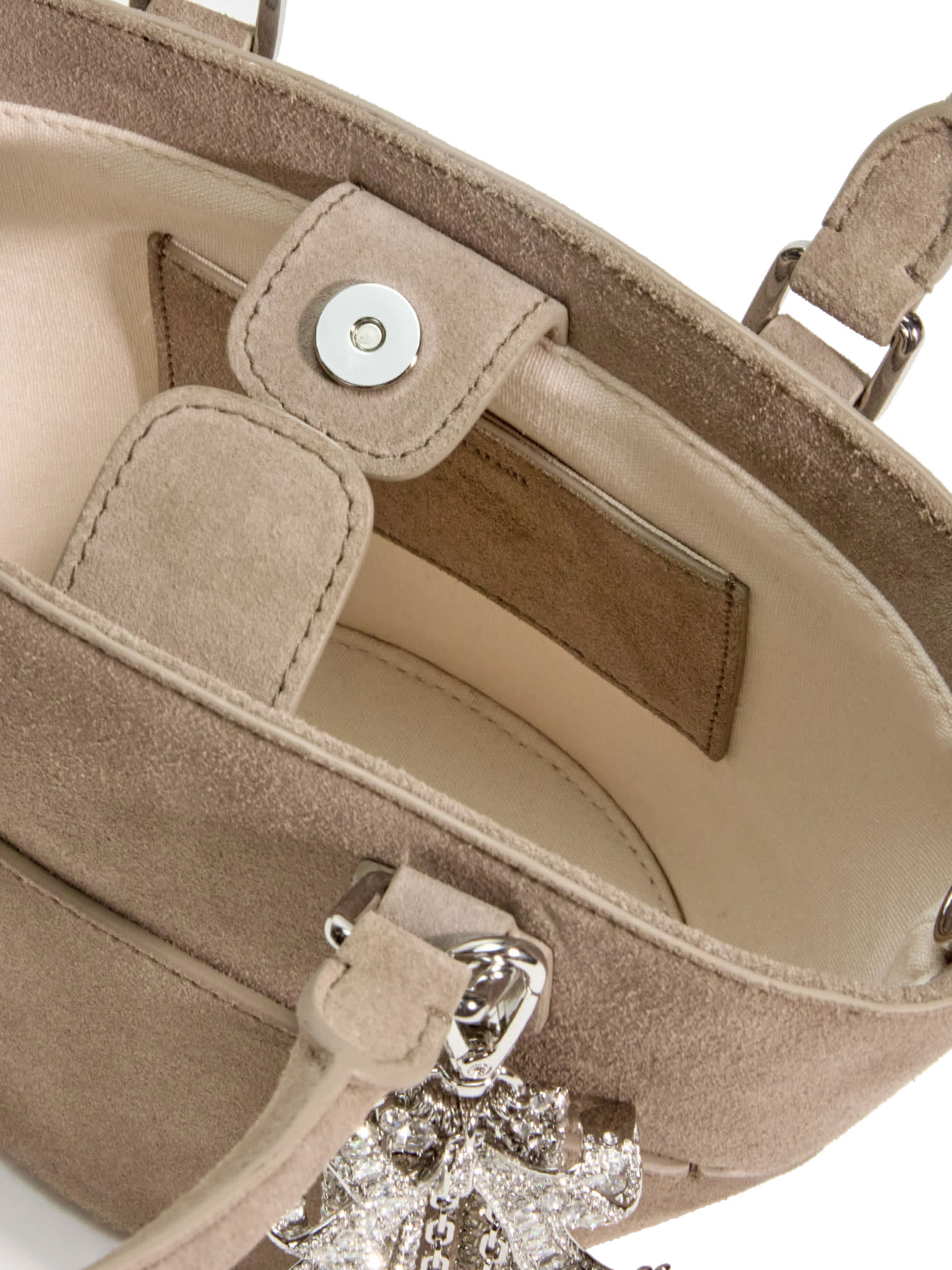 Self-portrait Self Portrait Women Suede Shoulder Bag With Charms