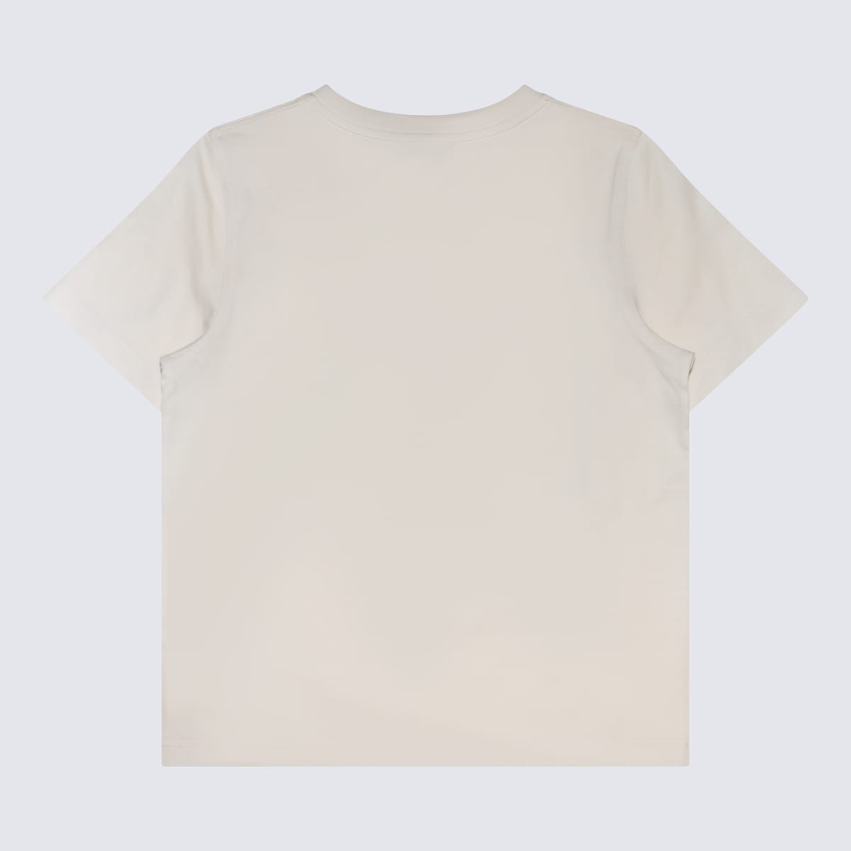 Shop Burberry Cream Cotton T-shirt In Pale Cream