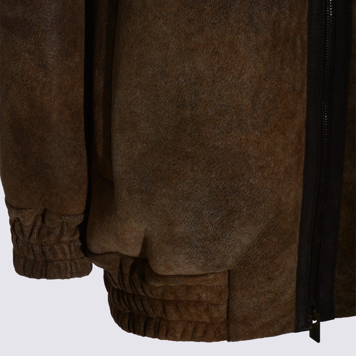 Salvatore Santoro Brown Leather Jacket In Brown