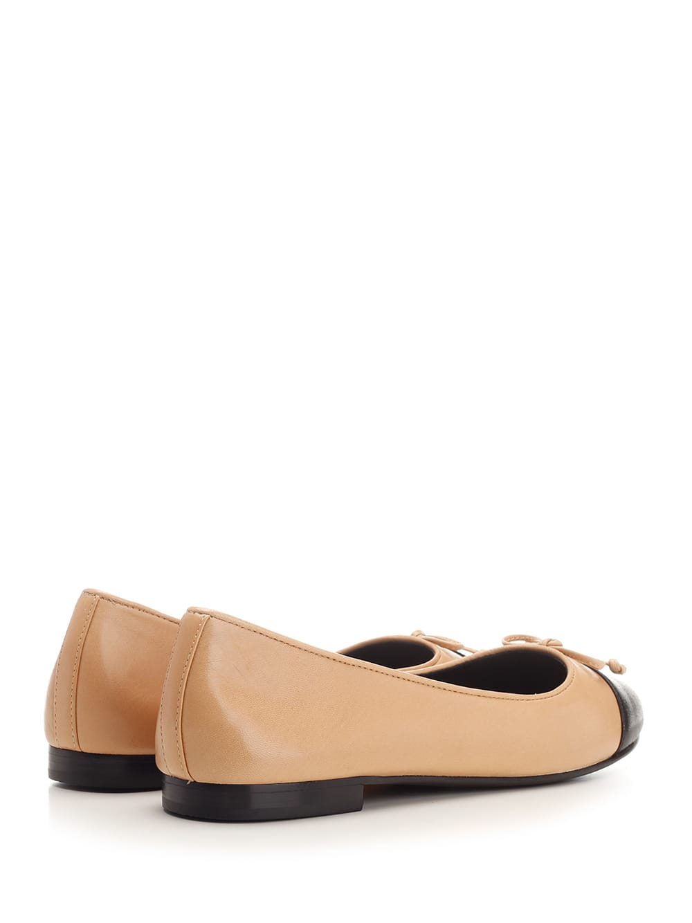 Shop Tory Burch Leather Ballet Flat In Ginger