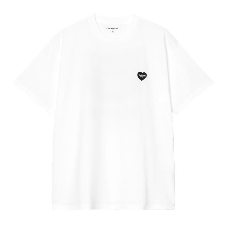 Carhartt Wip Ss Heart Ii Hartt Tshirt In White