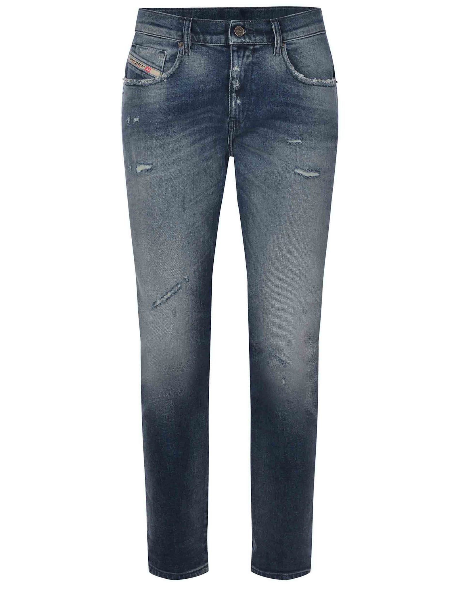 Shop Diesel Jeans  Made Of Denim In Denim Azzurro