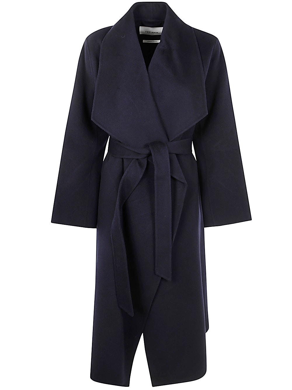 Shop Ivy & Oak Carrie Rose Double Face Bathrobe Coat In Navy Blue