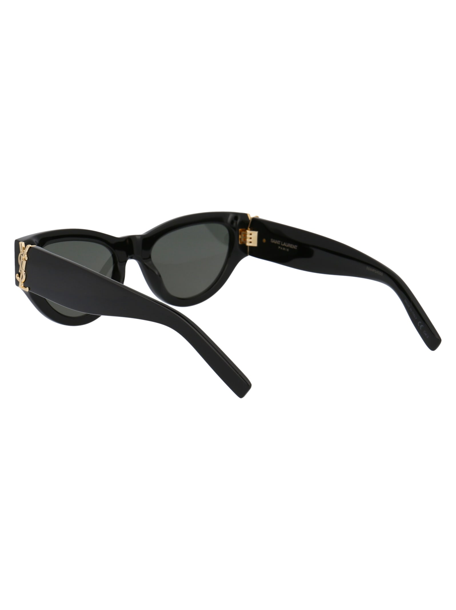 Shop Saint Laurent Sl M94 Sunglasses In 001 Black Black Grey