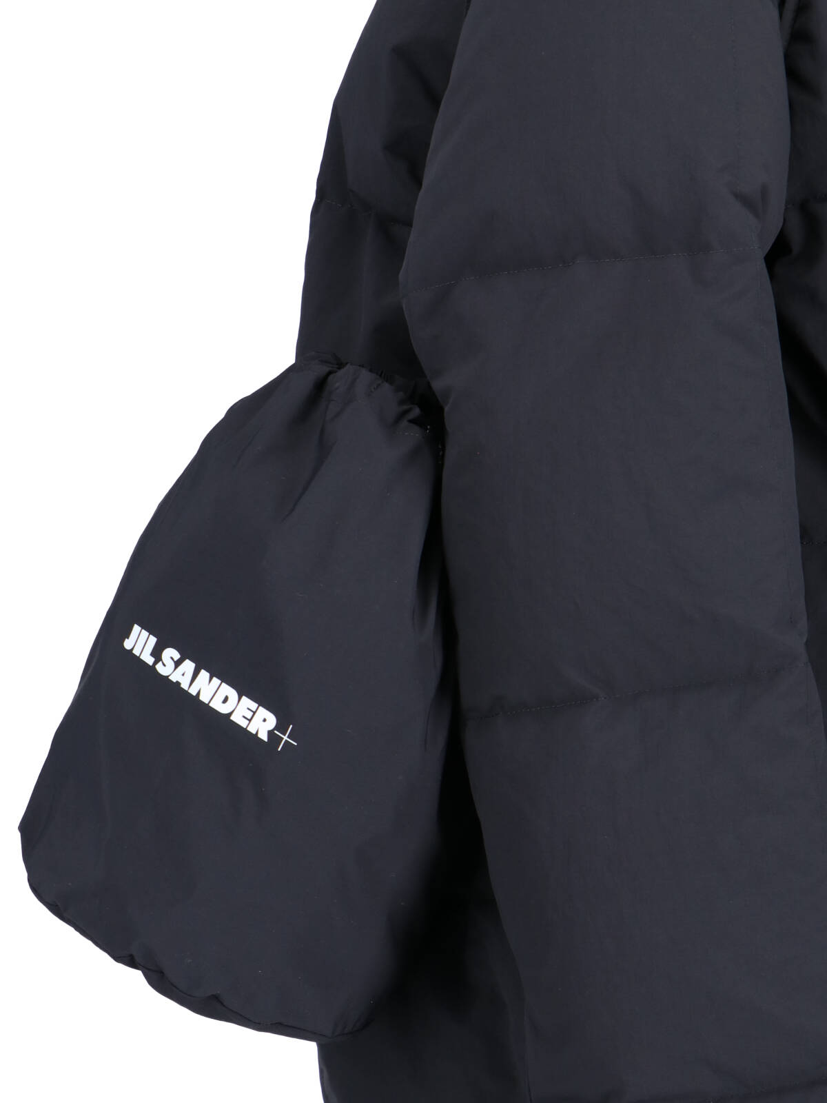 Shop Jil Sander Hooded Down Jacket In Black