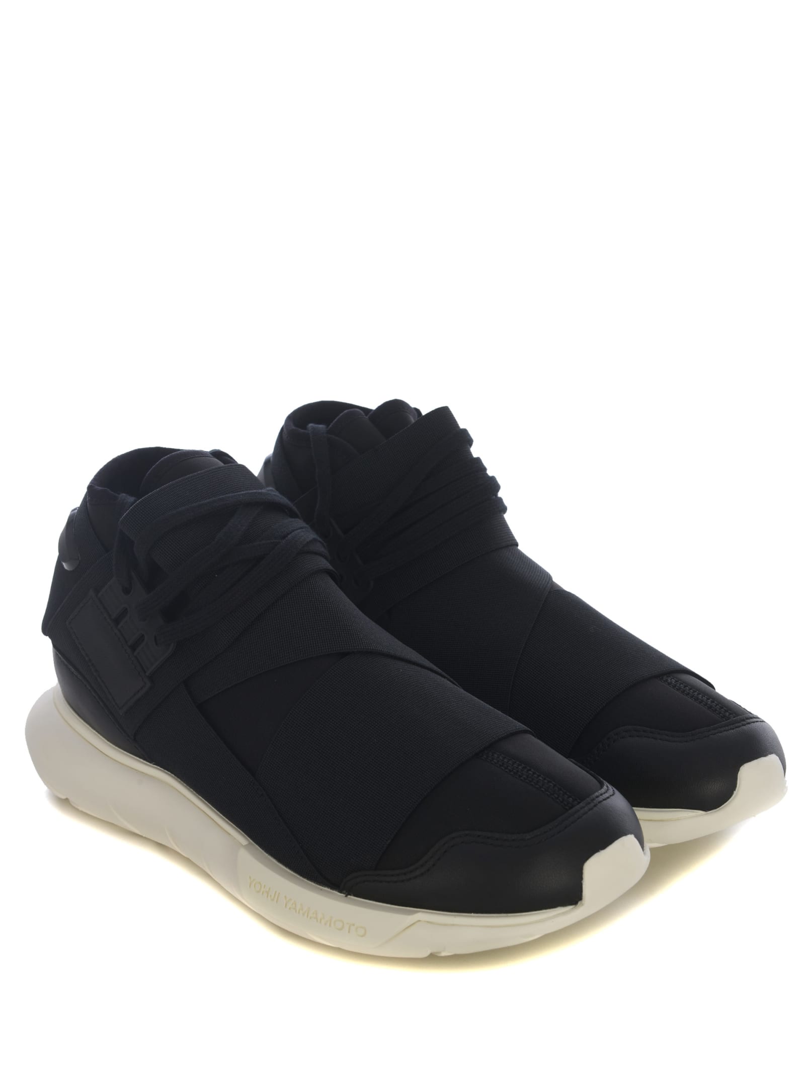 Shop Y-3 Sneakers  Qasa Made Of Fabric Upper In Black