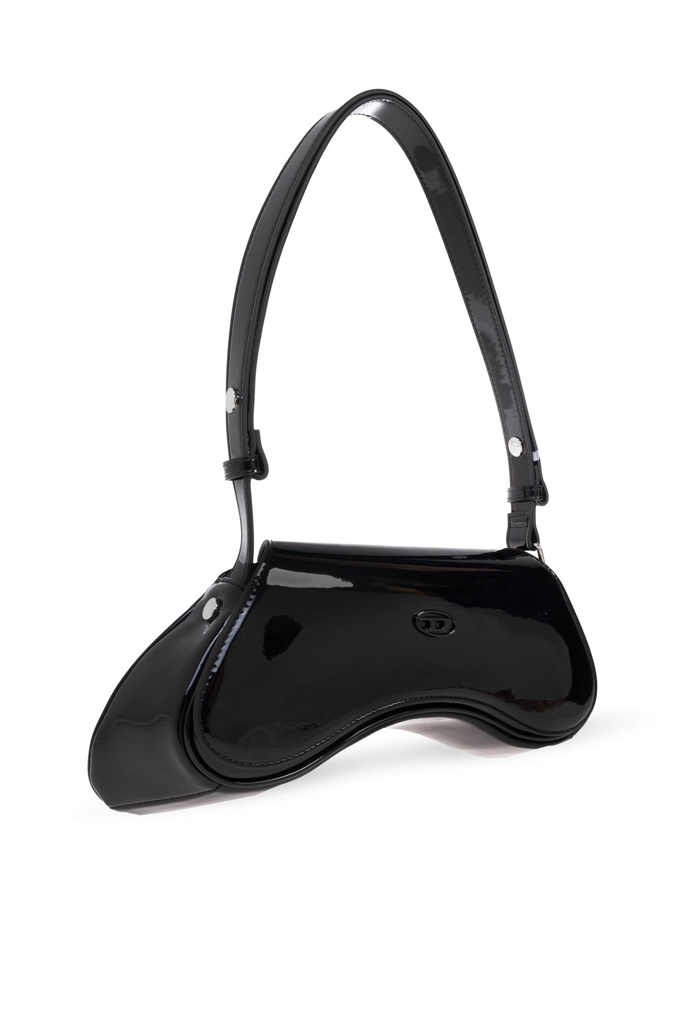 Diesel Play-crossbody Bag In Semi Gloss Leather In Black