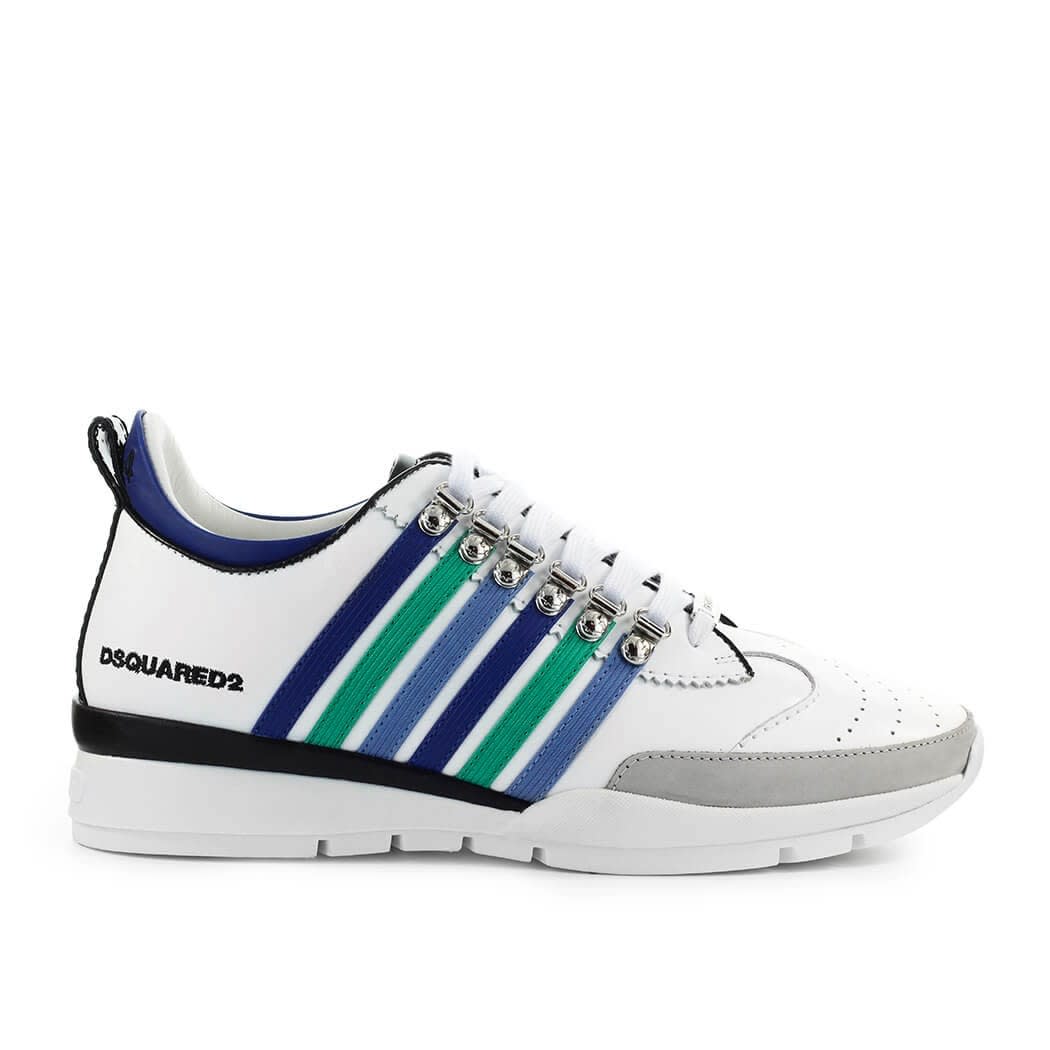 Dsquared2 251 White Green Blue Sneaker