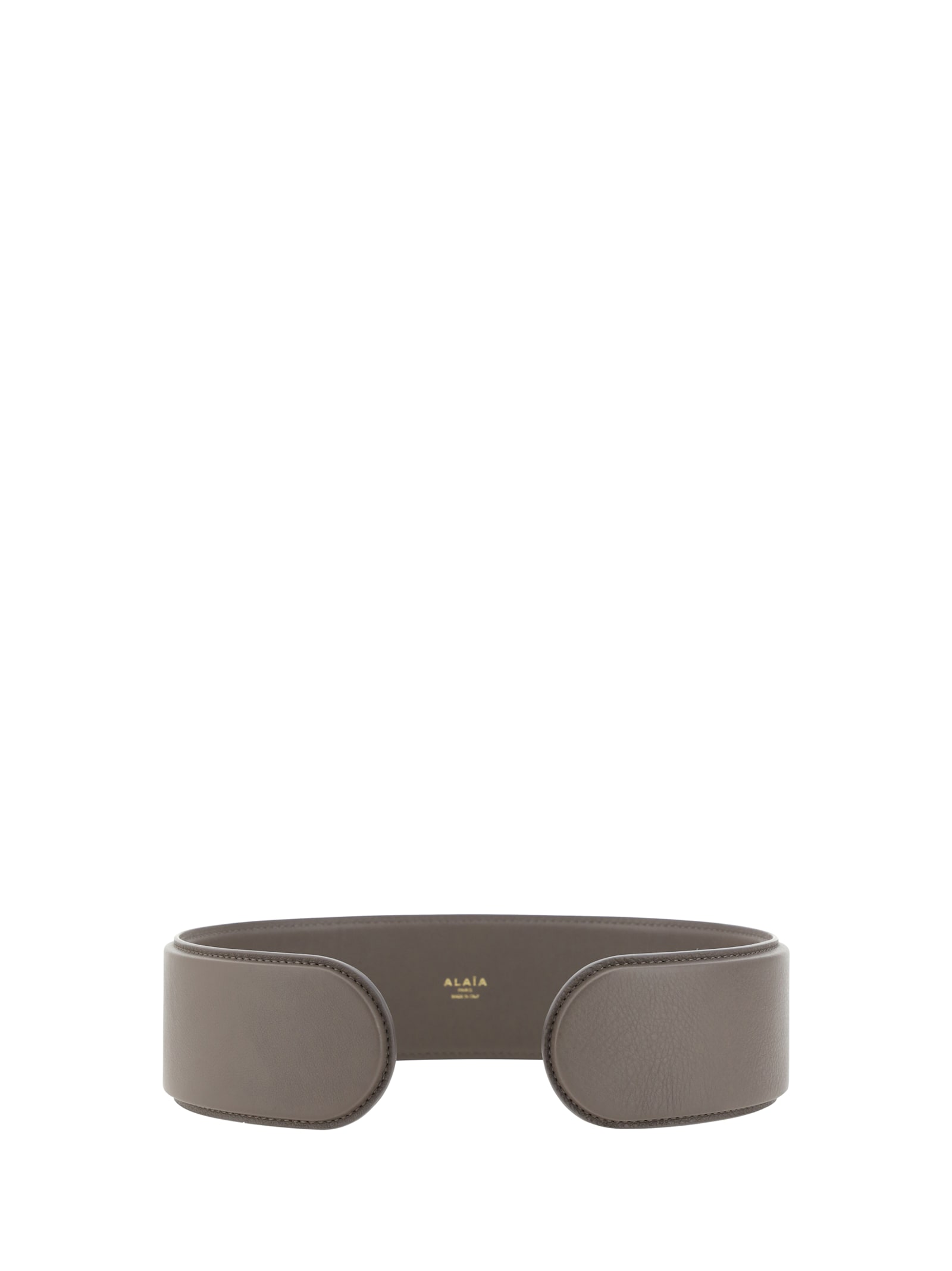 Alaïa Large Leather Belt In Taupe