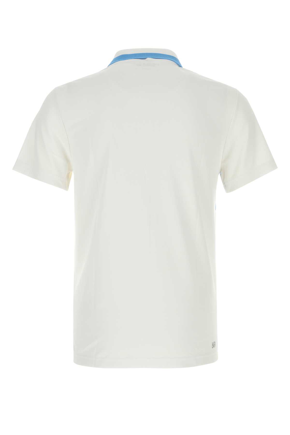 Shop Lacoste White Piquet Polo Shirt In Isq